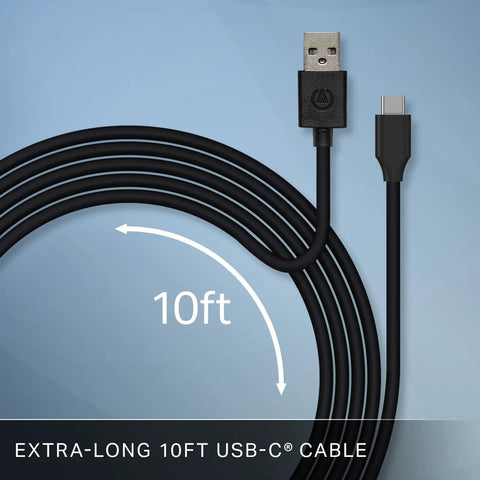 10ft USB-C cable for Officially Licensed Symmetric Wired Xbox Controller in Blue for Series X and S, Game Ready for Xbox and PC.