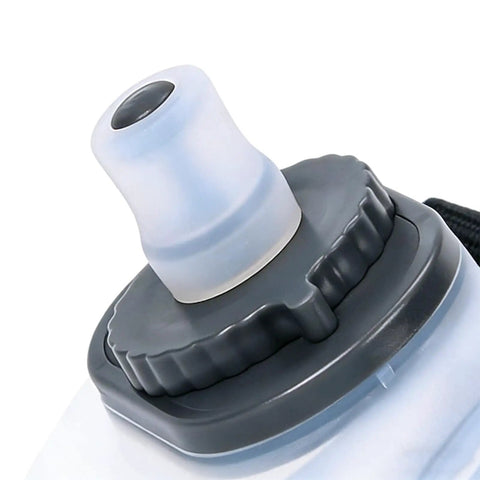 Close-up of silicone nozzle cap on Silicone Wrist Bottle With Hand Strap For Ultra Portable Hydration On The Go, Perfect For Running Cycling Yoga And Fitness, Hands Free Water Bottle For Marathon Training And Daily Workouts On The Fly