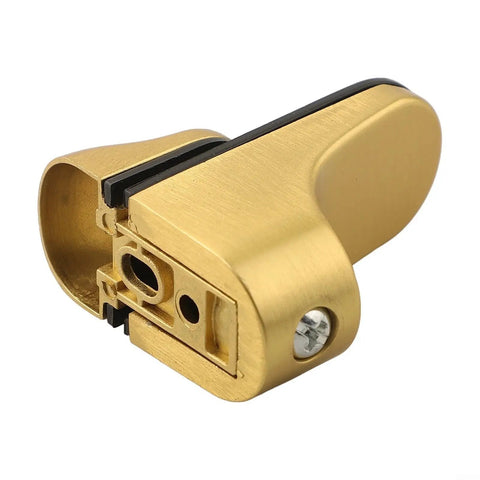 Adjustable Glass Shelf Bracket Wall Mount Made From Zinc Alloy Gold Finish Shelf Supports That Grips Tight For 3mm To 22mm Glass Panels