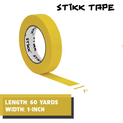 Painter Tape For Sharp Lines And Clean Edges 1 Inch By 60 Yards Yellow Masking Tape For DIY Paint Projects with no residue and no tears