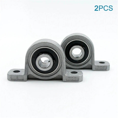 Double Pack Self Aligning Pillow Block Bearing Set Fits 15mm Shafts With Rock Solid Cast Iron Housing Chrome Inserts 2PCS