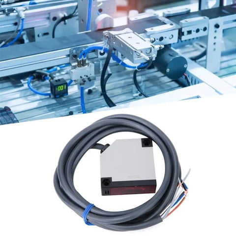 Photoelectric Sensor For Diffuse Reflection 50 To 300mm Adjustable Range IP65 ABS Rugged Housing, industrial conveyor setup