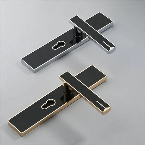 Interior Door Handle Lock Security Anti Theft Modern Bedroom Wooden Door Lock With Key And Magnetic Hardware Accessories