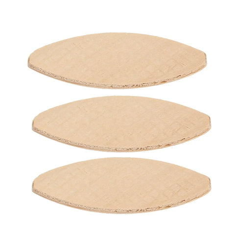 Close-up of 100 Pack Beech Wood Joining Biscuits Size 10 For Strong Adhesive Joints In Woodworking Boss Grade Beech Wood Biscuits