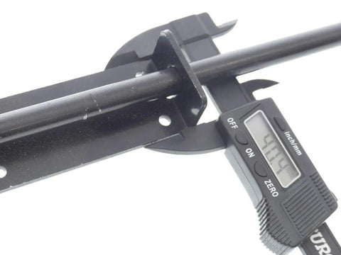 Heavy Duty 24 Inch Gate Drop Rod And Cane Bolt Forged From Beefy Half Inch Solid Steel length measurement with a digital caliper.