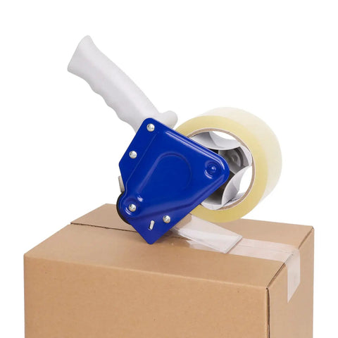 Heavy Duty Clear Packing Tape 12 Pack Strong Acrylic Adhesive For Shipping Moving And Packaging 1.8 Mil Thick 72 Yard Rolls on dispenser.