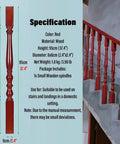 Top Shelf Real Wooden Stair Spindles 95Cm Tall X 6X6 Cm Baluster Columns For Indoor Outdoor Deck Porch Balcony Railing Upgrades Solid Thirty Home Pack in red color.
