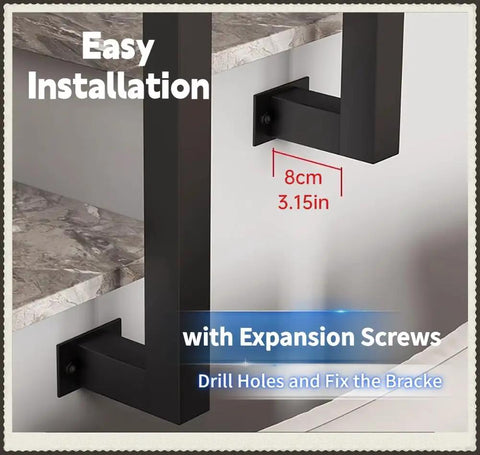 Tough As Nails Side Mount Stair Railings And Deck Balusters With Adjustable Angle Brackets Complete Hardware Kit, showcasing easy installation with 8cm bracket.