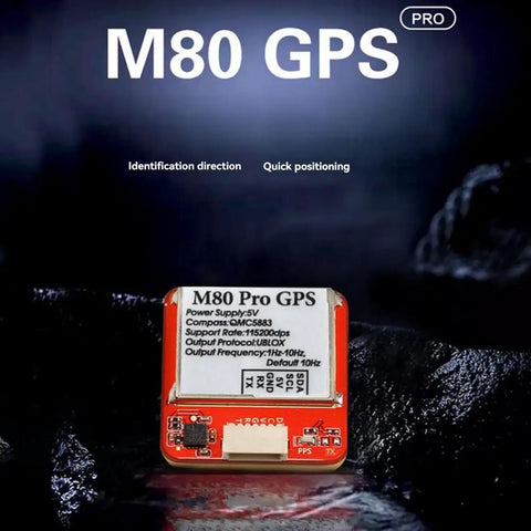 M80 Pro GPS Module With QMC5883 Compass For FPV Racing Drones Long Range Quick Positioning on rocky background