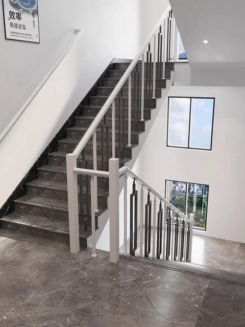 Heavy Duty Black Wrought Iron Balusters For Stairs Bring No Sweat Diy Assembly and Tough Outdoor Shielding used in modern staircase railings.