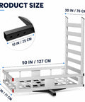 Beefy 1300LBS Hitch Cargo Carrier With Ramp And Reflectors Heavy Duty Aluminum Alloy Trailer Carrier dimensions illustration