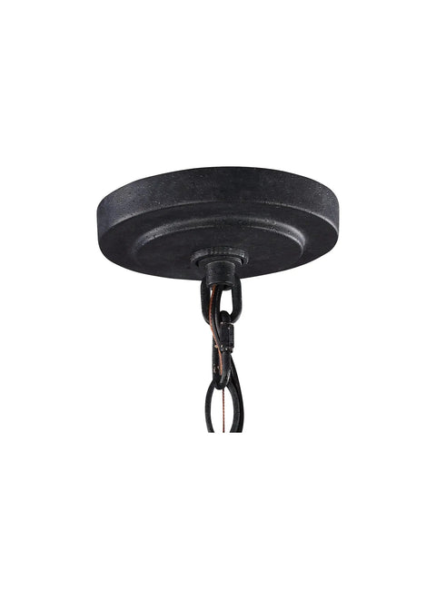 Ceiling mount of Hartsville Mini Farmhouse Pendant Light In Bronze And Weathered Zinc Finish 1 Light Torpedo Candelabra Socket