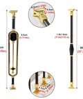 Straight Up Solid Aluminum Stair Spindles Deck Balusters Fully Adjustable Railing Kit For Your Dream Staircase detailed measurements and components.