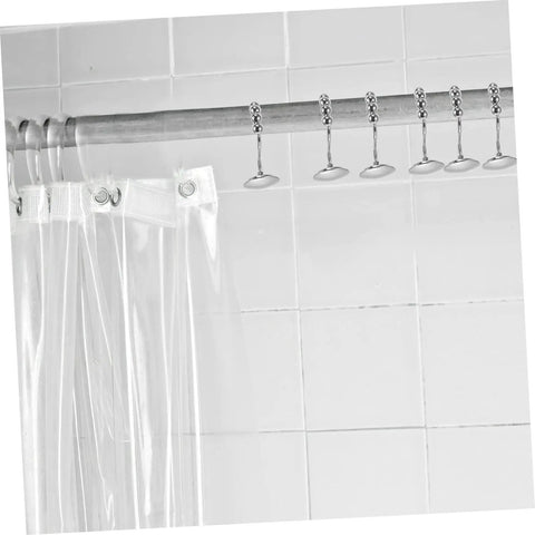 12 Pack Zinc Alloy Shower Curtain Hooks Chrome Finish Smooth Glide Decorative Rings on Bathroom Rod