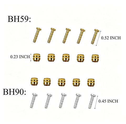 2500mm Hydraulic Brake Hose Kit for Bicycle With 2mm ID and 5mm OD Includes Brass Olives and Connecting Inserts for BH59 BH90