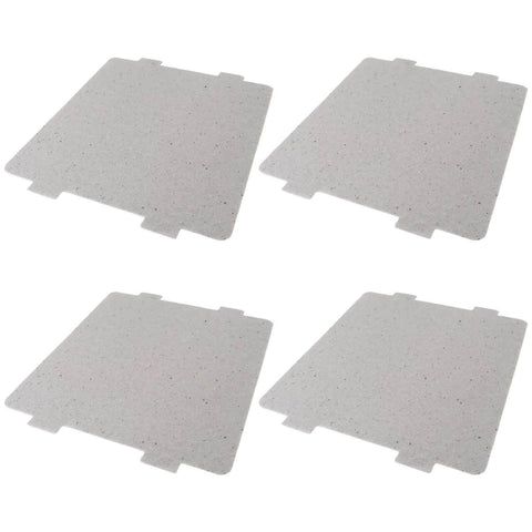 Four Pack Universal Microwave Waveguide Cover And Mica Plate Set High Temperature Insulation Sheets for most ovens, four square plates