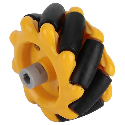48mm mecanum wheel set for DIY robots, yellow rubber-coated wheel for lateral movement