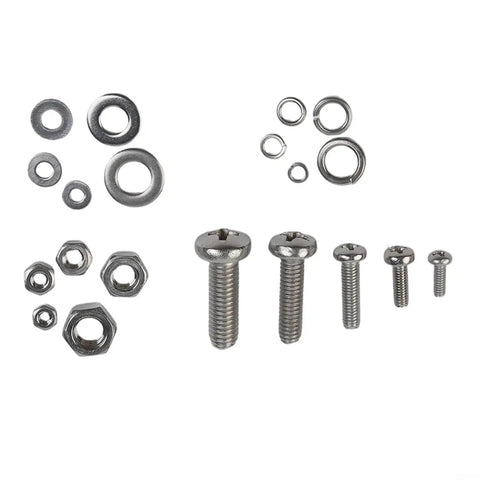 320 Piece 304 Stainless Steel Hex Nut And Bolt Kit With Washers Assortment Set For Home Auto And Marine Projects Rust Resistant Hardware In 5 Sizes From 2mm To 5mm, assorted screws