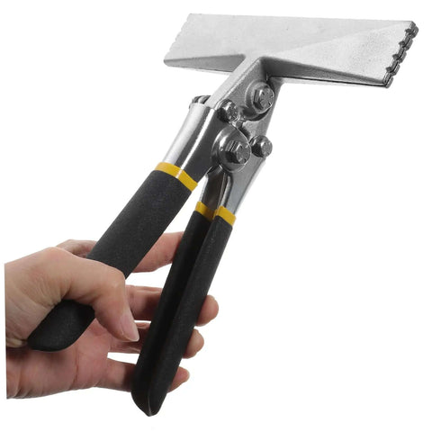 Metal Bending Pliers Duckbill Tool For Manual Seaming And Flattening Sheet Metal With Durable Non Slip Jaws held in hand