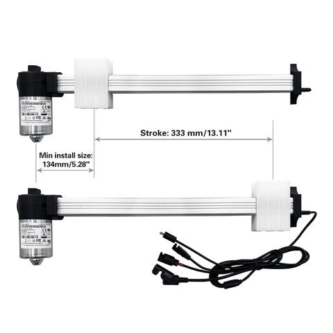 Replacement Linear Actuator Motor For Electric Sofa Lift Chair And Power Recliner JLDQ 18 134 333S03 S07 with dimensions