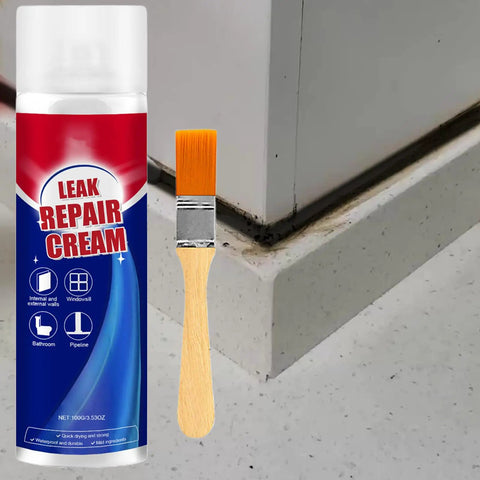 Leak Sealant Liquid For Water Damage Transparent Waterproof Adhesive For Plumbing And Roof Cracks Quick Fix That Stops Leaks Fast No Mess Easy Application All Weather UV Resistant Patch For Home Outdoor Repairs with brush for application