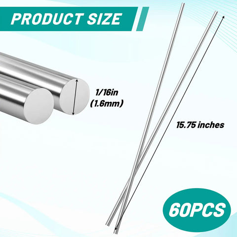 Sixty Pieces ER4043 Aluminum TIG Welding Rods One Sixteenth Inch By Sixteen Inch Low Temp Low Splatter Corrosion Resistant Wire