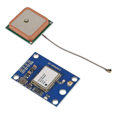 Two Pack GY-NEO6MV2 NEO-6M GPS Flight Controller Module 3V-5V with Ceramic Antenna for Arduino IoT Raspberry Pi