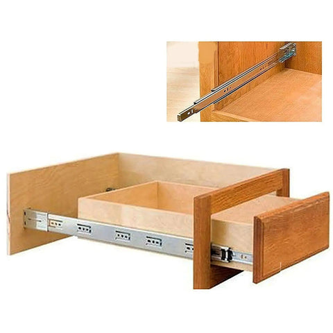 Top Shelf Rear Mounting Brackets For 1.77 Inch 45Mm Drawer Slides Zinc Plated Cold Rolled Steel Cabinet Face Frame Hardware Ten Pairs With All Needed Screws Fits Like A Dream in use with wooden drawer.