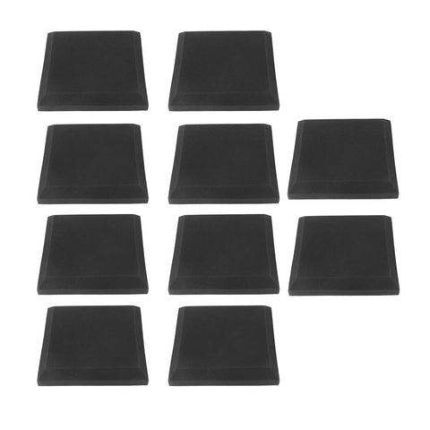 Premium Soundproof Foam Panels for Studio Acoustic Treatment and Noise Reduction Wall Tiles in a pack of ten 30x30cm tiles.