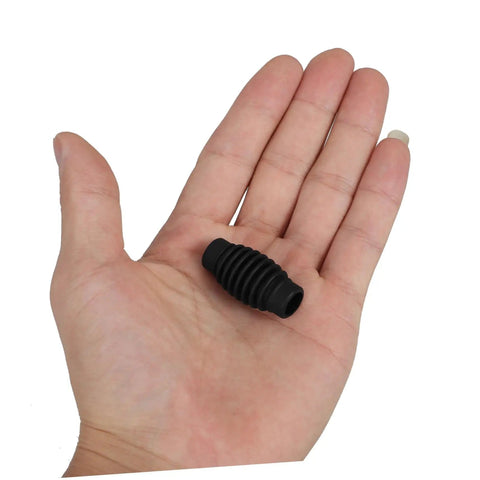 Hand holding Heat Resistant Steam Wand Guard Rubber Sleeve for Espresso Machines Insulation Prevents Burns Stays Cool to the Touch Easy Slip On