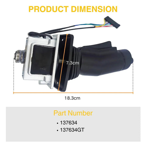 Premium Single Axis Control Stick For Genie Vertical Mast And Scissor Lifts Heavy Duty slick replacement knob dimensions 18.3cm x 7.3cm.