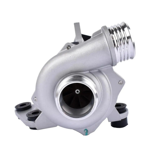 Electric Coolant Water Pump For BMW 1 And 3 Series E81 E87 E88 E82 E90 E91 E92 E93 11517586929 silver metallic design with inlet.