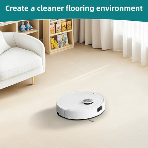 Six Pack Reusable Microfiber Mop Pads For Q10 S5 And Q10 S5 Plus Q10 VF Series Q10V Q10V Plus S8 Pro S8 Pro Plus Robotic Vacuum Cleaners Durable Washable For Sticky Dust Debris And Pet Hair on robot vacuum cleaning a light hardwood floor
