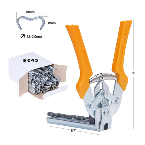 Nail Ring Pliers Kit With 1800 M Clips For Fencing Installation Wire Cage Clips And Fence Fastening One Handed Tool