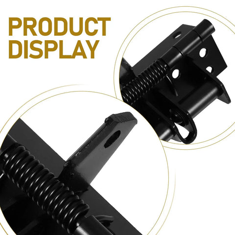 2 Pack Self Closing Door Closer Hinges With 90 Degree Rotation Adjustable Tension Zinc Alloy Spring Hinges close-up view
