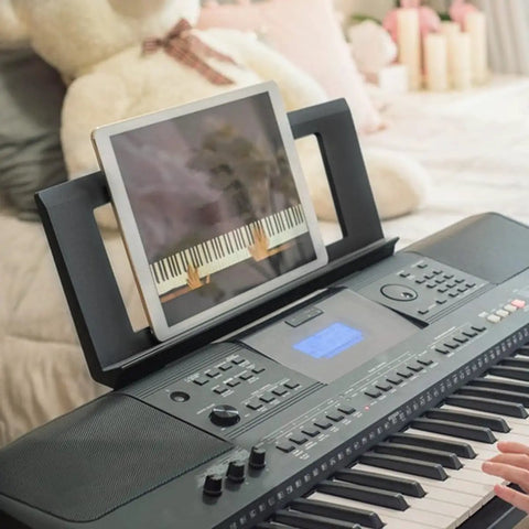 Sturdy Piano Keyboard Stand With Clips, Plastic Sheet Music Holder For Piano And Digital Keyboards, Easy Setup For Practice, Rehearsals