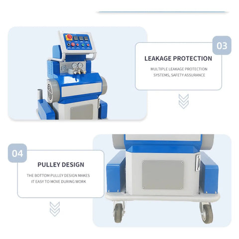 Get Pro Polyurethane Spray Foam Gear With Adjustable Flow Control For Easy Insulation with control panel and pulley design.