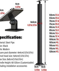 Built Tough Black Wrought Iron Stair Balusters Featuring 270 Degree Flat Brackets For Deck Stair And Balcony Railings 25 Pack 37 Inch steel post specifications.