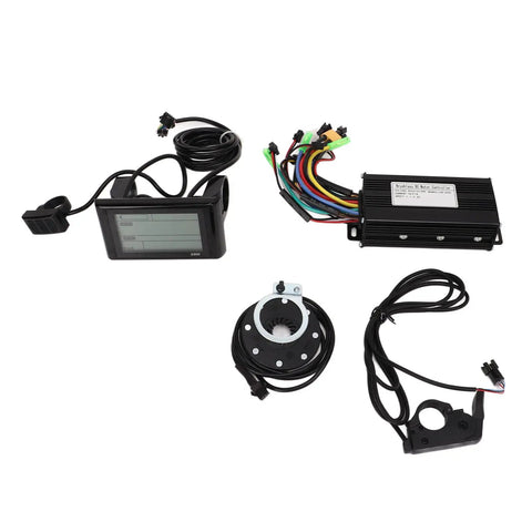 Three Mode Sine Wave Brushless DC Motor Controller Kit for DIY electric bike projects with cables and connectors.
