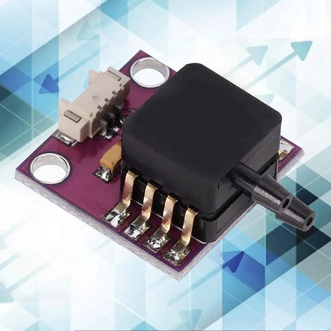 MPXV7002 Breakout Pressure Sensor For Microcontroller Projects, Piezoresistive Silicon Sensor Board on geometric background