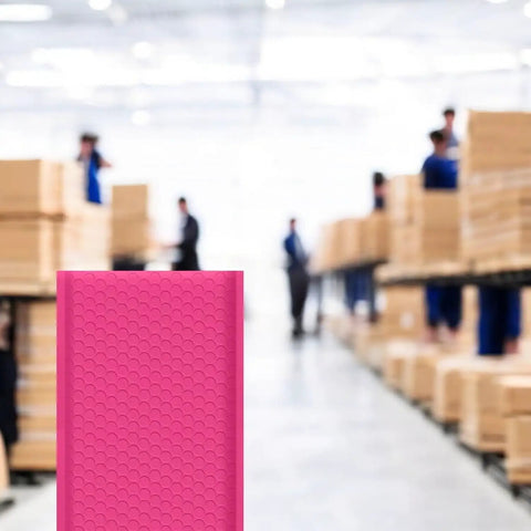 Hot Pink 8.5 X 12 Inch Bubble Mailers Dope Self Seal Padded Envelopes in warehouse, privacy and weather resistant