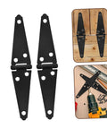 Heavy duty galvanized gate hinges with screws for barn doors and fences, showcasing durable outdoor hardware, easy installation, and high load support.