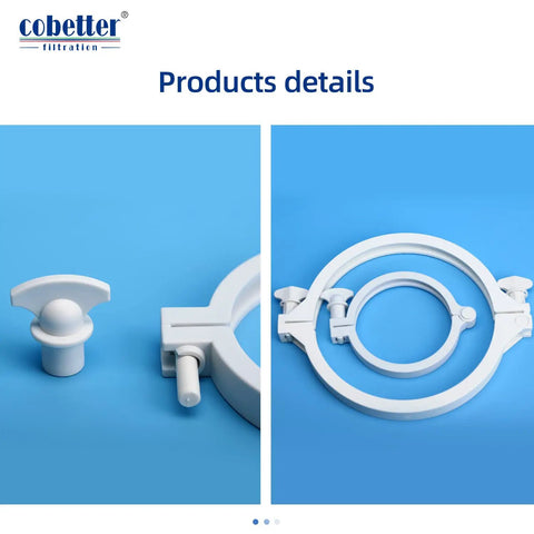 3/4 Inch Reinforced Nylon Tri Clamp Boasts Top Shelf Leak Proof Sealing For Pharma Fluid Pipelines detailed view of fitting and clamp design.