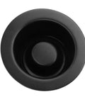 Top view of Combo Pack Post Style Kitchen Sink Basket Strainer And Waste Disposal Drain Flange With Stopper Matte Black