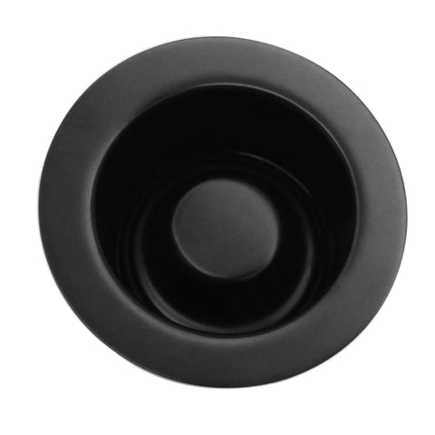 Top view of Combo Pack Post Style Kitchen Sink Basket Strainer And Waste Disposal Drain Flange With Stopper Matte Black