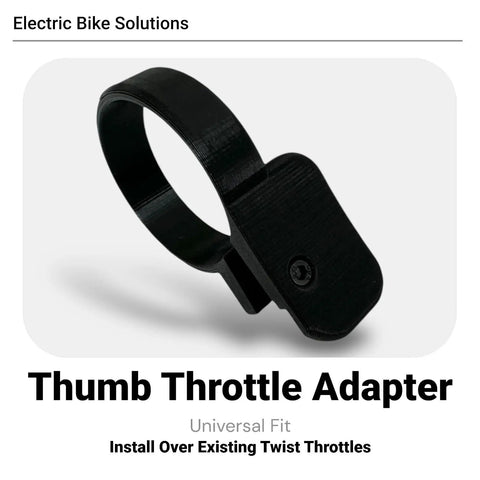Universal Thumb Throttle Adapter for E Bikes Converts Twist To Thumb Control With A Big Paddle For Cleaner Grip