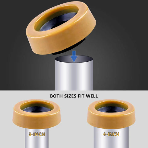 Extra Thick Toilet Wax Ring Kit With Bolts For Reinstallation Fits 3 Inch Or 4 Inch Waste Lines Tight Seal To Stop Leaks