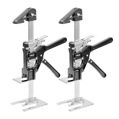 2 Pack Heavy Duty Steel Labor Saving Arm Jacks, 265 Lb Rated Lifts 6.5 Inches Flat, Magnetic Level and Quick Swap Adjustments.