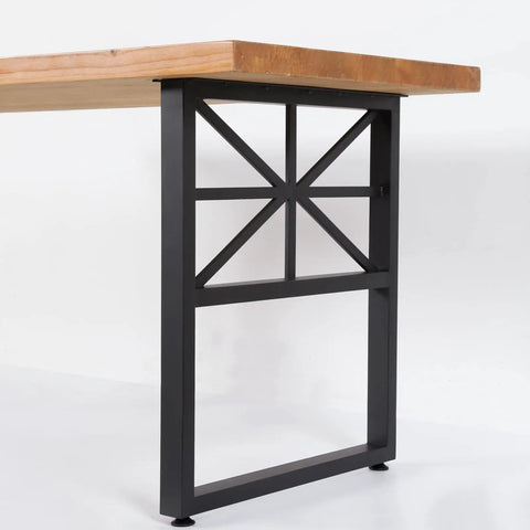 Beefy Heavy Duty Metal Table Legs 28 Inch High Square Tube Iron Desk Legs In Industrial Rustic Style