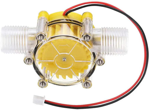 Portable Micro Hydroelectric Turbine Generator Lets Water Flow Do The Heavy Lifting To Power A 5V USB Charger Half Inch Inlet Durable Outdoor Mini Hydropower Kit For Camping Emergency Prep And Off Grid Use showing clear turbine with wires